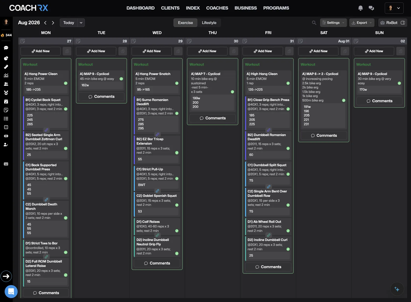 Program design calendar