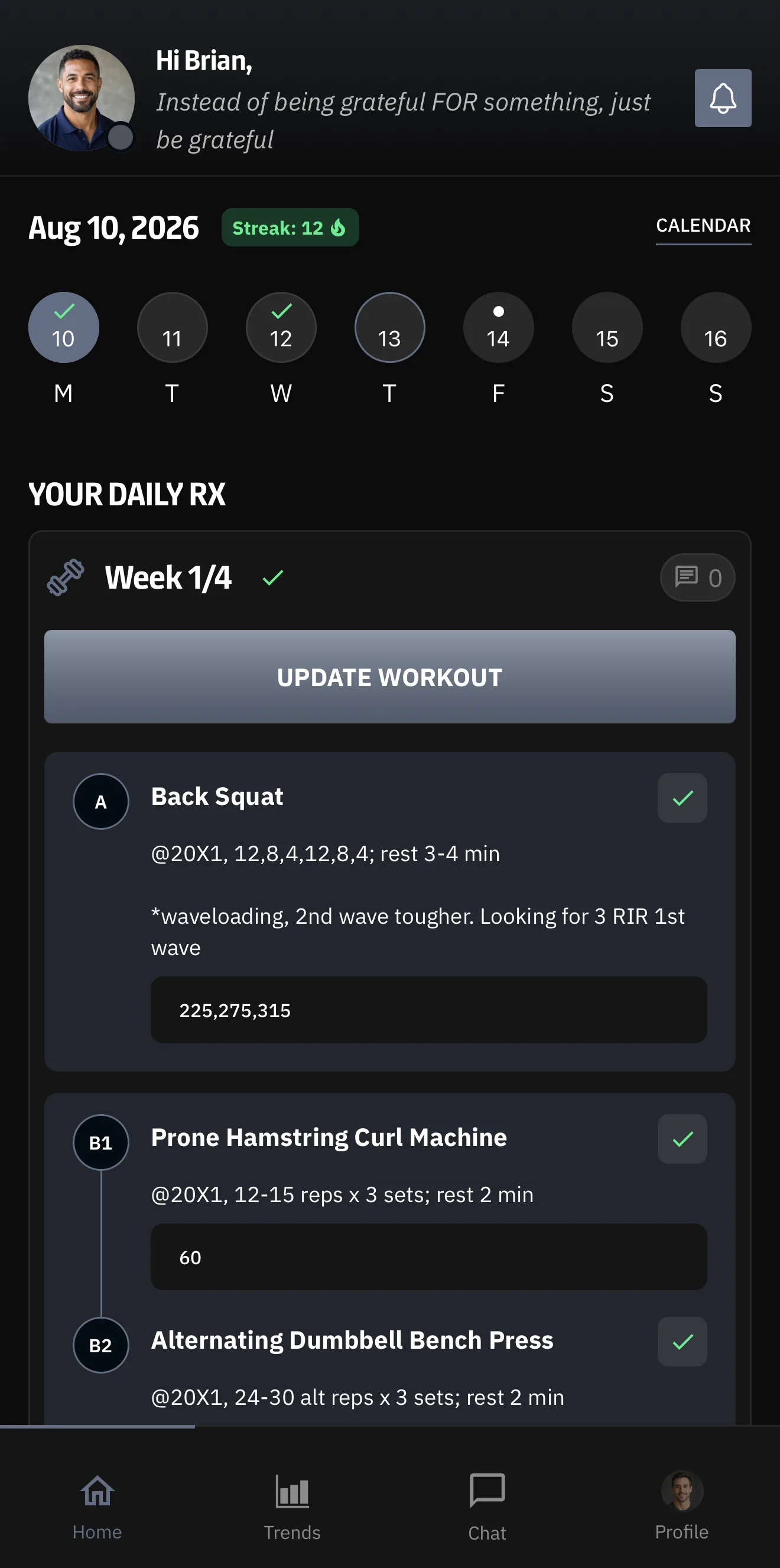 CoachRx client app