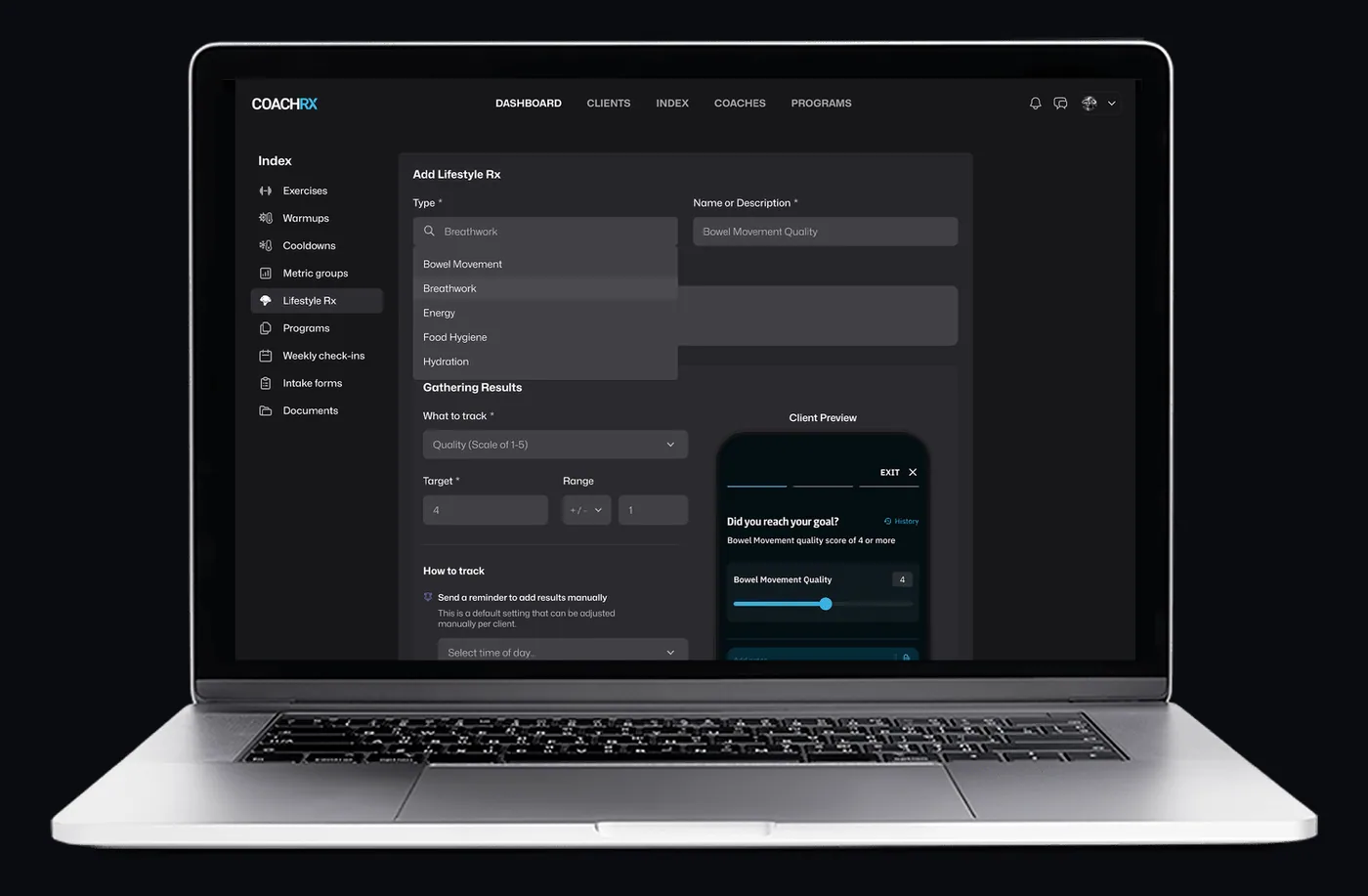 Lifestyle - Add RX- BM Quality-dropdown